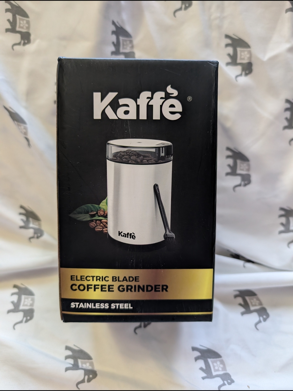 AFF Kaffe Stainless Steel Electric Coffee Grinder - Silver and Black